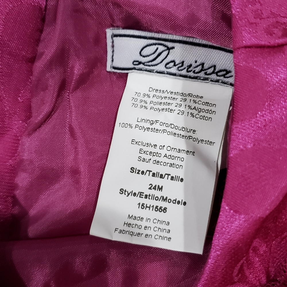 Dorissa Pink Fuchsia Dress Butterfly NWT - Picture 2 of 4